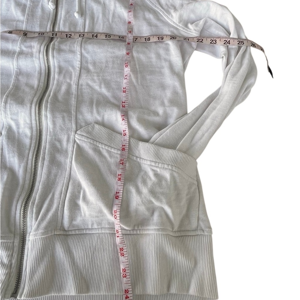 GapFit White Zip Up Athletic Jacket Thumbholes Women’s XL - Picture 8 of 13